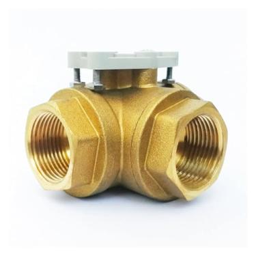 Imagem de Válvula de latão DN25 de 3 vias tipo T com rosca BSP ou rosca NPT usada para atuador motorizado (tipo B1s1p-l)