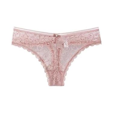 Imagem de Calcinha De Renda De Cintura Baixa Para Mulheres, Estilo Europeu-Ameri