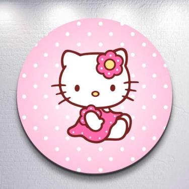 Imagem de Capas Festa Infantil Gatinha Kittyy Painel Redondo Grande ou Mini Esta