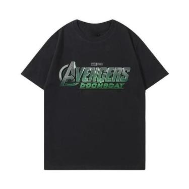 Imagem de Camiseta Marvel Avengers Com Estampa De Letra Doomsday Para Homens E M