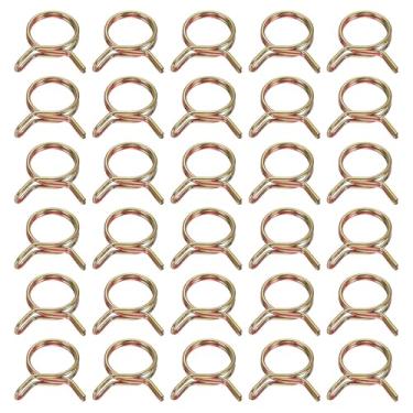 Imagem de HARFINGTON Clipes de mangueira de linha de combustível de fio duplo 13 mm ID, 30 peças 65Mn tubos de aço com mola clipes de mola variados para mangueira de ar, tubo de água, motocicleta, scooter, ATV