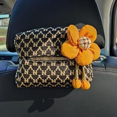 Imagem de Porta-lenços de papel para carro – Encosto de cabeça do banco traseiro do carro, caixas de lenços para pendurar acessórios de interiores de carro fofos