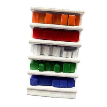 Imagem de YIJU Acessórios para diorama de supermercado em escala 1:64, minimodelo para casa de bonecas e adereço fotográfico, Prateleira Branca