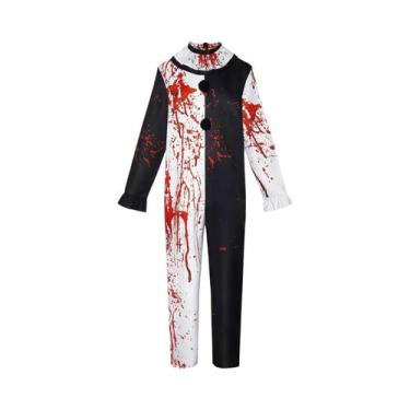 Imagem de Fantasia De Cosplay Do Palhaço Bloody Art, Máscara E Macacão Para Home