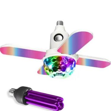 Imagem de Lâmpada Globo Colorido LED e Caixa de SOM Com Lâmpada NEON Festas Even