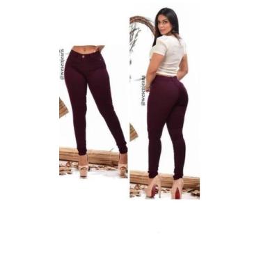 Imagem de calca sarja vinho - wesen jeans, Vinho, 46