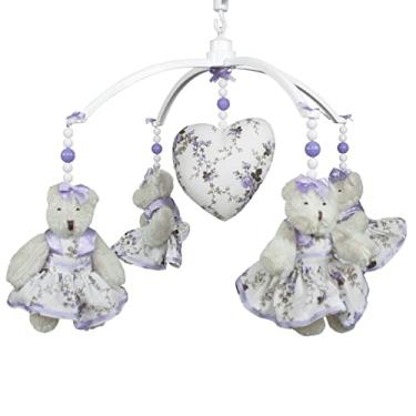 Imagem de Móbile Musical Ursinha Lilás Provençal e Coração