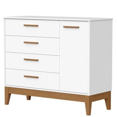 Imagem de Cômoda Sapateira Infantil Flip Branco Acetinado - Reller - RELLER MÓVE