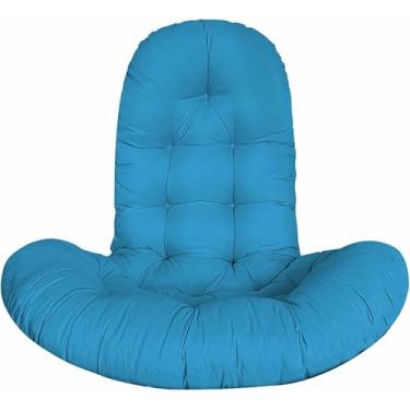 Imagem de Almofada de substituição para cadeira suspensa em formato de ovo, almofada grossa para cadeira suspensa, almofada para cadeira de balanço tipo rede para uso interno/externo.