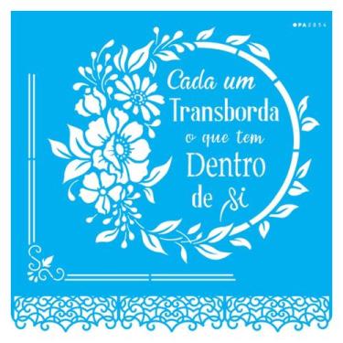 Imagem de Stencil de Acetato para Pintura 30,5x30,5 cm OPA - 2854 - Frase Cada U