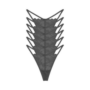 Imagem de Conjunto De Calcinhas De Renda De Cintura Baixa Para Mulheres 6 Peças 