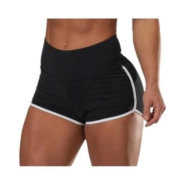 Imagem de Shorts De Corrida Femininos De Cintura Alta, Secagem Rápida, Tamanhos 