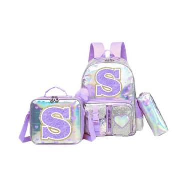 Imagem de Mochila Infantil Com Estampa De Letras Para Meninas, Mochila Escolar P