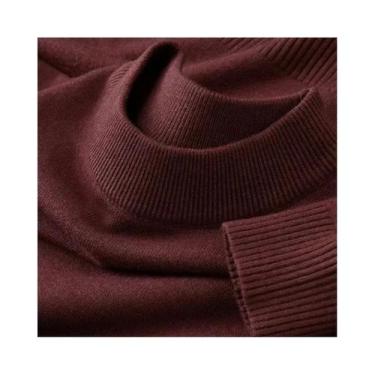 Imagem de Suéter Masculino Casual De Outono Com Gola Alta, Manga Longa, Quente E