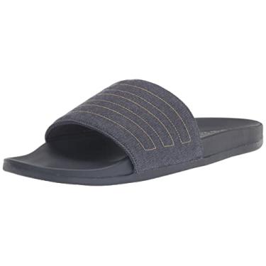 Imagem de adidas Tênis adulto unissex Adilette Comfort Slide, Azul-marinho/Amarelo Preloved/Shadow Navy, 18 Women/17 Men