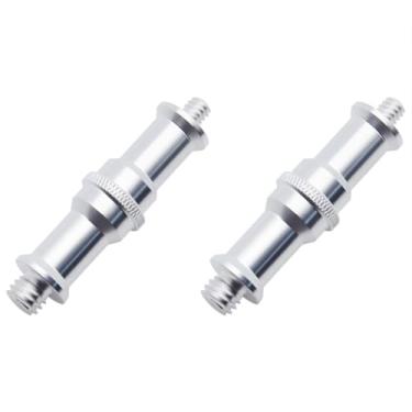 Imagem de HAJXZH 2 peças adaptador de suporte de luz de estúdio prata padrão 1/4 a 3/8 polegada conversor macho parafuso rosqueado
