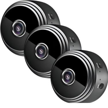 Imagem de Kit 3 Câmeras Mini WiFi A9 - Bateria Recarregável, Instalação Fácil, Segurança Residencial