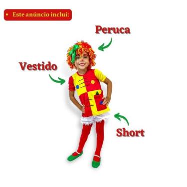 Imagem de Fantasia Emília Infantil C/ Peruca - JUJU MAGAZINE FANTASIAS, 10 ANOS