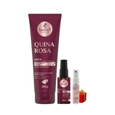 Imagem de Kit Quina Rosa 1 Leave in 240g 1 Reparador de pontas 35ml + Presente L