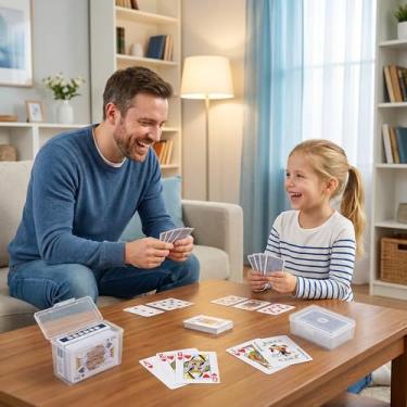 Imagem de Caixa de armazenamento de cartão de jogo de plástico transparente, porta-cartões com fecho de pressão para cartões UNO Poker, Trading, Sports & Business Cards - Organizador de armazenamento de deck