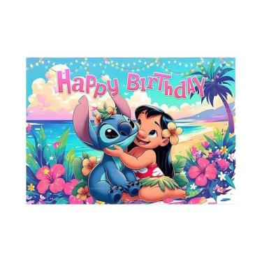 Imagem de Fundo De Festa De Aniversário Infantil Lilo E Stitch, Banner De Decora