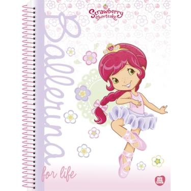 Imagem de Caderno Universitário Animativa, 1 matéria, 80 folhas, Capa Dura-Glitter, Moranguinho B