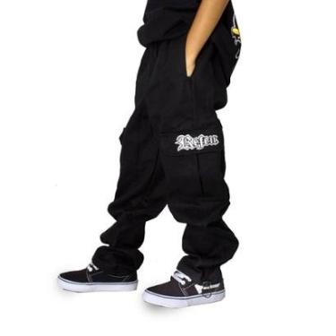 Imagem de Calça Cargo Infantil Refen Sarja Cor:;Tamanho:16-Masculino