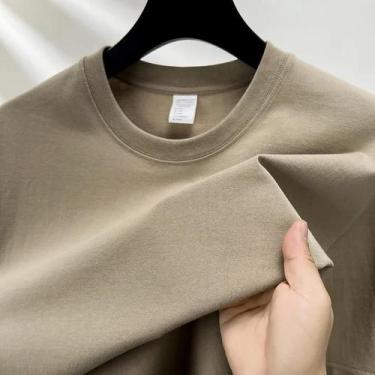 Imagem de Camiseta Masculina De Verão De Marca De Alto Padrão Em Algodão Com Man