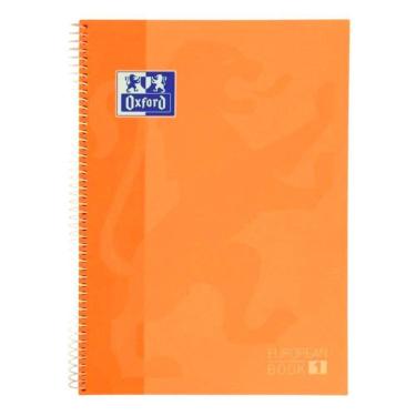 Imagem de Caderno Universitário European Book Espiral Capa Dura 5 Matérias Oxford Laranja