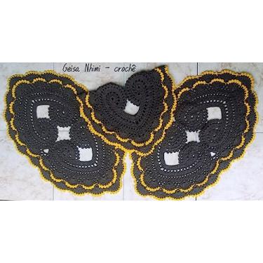 Imagem de Jogo Tapete Corações 3 Peças Feito á Mão