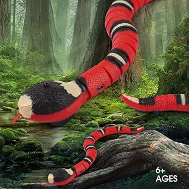 Imagem de RiToEasysports Brinquedo de Cobra, Cobra Elétrica Interativa Com Detecção Inteligente Com Olhos Coloridos, Rastejamento Automático e Língua Retrátil para Gatos Diversão No Halloween