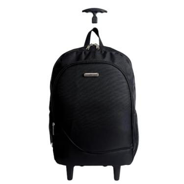 Imagem de Mochila executiva com rodinha em silicone silenciosa porta-notebook espaçosa