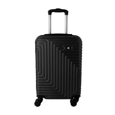 Imagem de Mala De Bordo Para Viagem Rodas Dupla 360° e Cadeado Acoplado Tam P 10kg Cor:Preto 8190