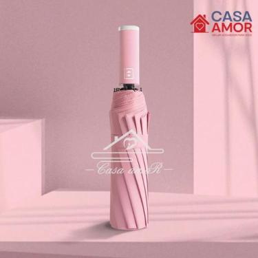 Imagem de Guarda Chuva Automático Abre e Fecha Reforçado Quilha Dupla Blackout C