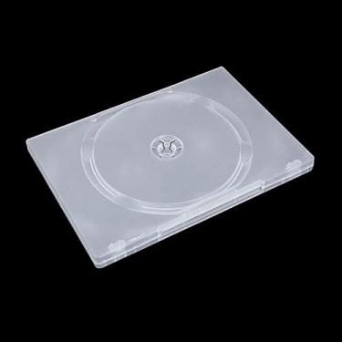 Imagem de Sacos de plástico para CD, capa de caixa de filme de plástico para 3 discos, suportes de disco de envoltório completo, caixas de CD e DVD com bandeja dobrável articulada e capa transparente externa