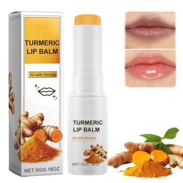 Imagem de Clareamento labial para lábios escuros, protetor labial de açafrão, cuidado labial hidratante para lábios secos, esfoliante labial para amaciamento e hidratação labial (1 peça)