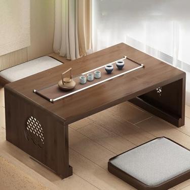 Imagem de Mesa de tatame dobrável baixa – Mesa de centro minimalista leve para sentar no chão, ideal para sala de estar, quarto, recepção, escritório