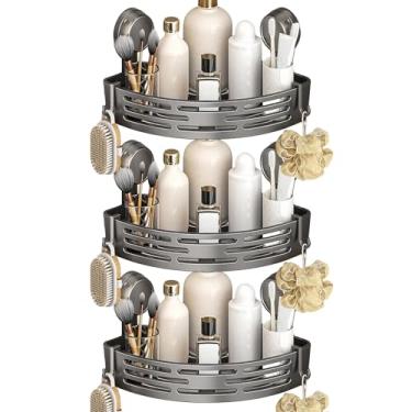 Imagem de Prateleiras de chuveiro, , sem suporte de perfuração, prateleira de chuveiro removível, para banheiro, parede, vaso sanitário, cozinha, despensa, casa, quarto