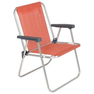 Imagem de Cadeira de Praia Alta Lazy em Alumínio Coral Bel