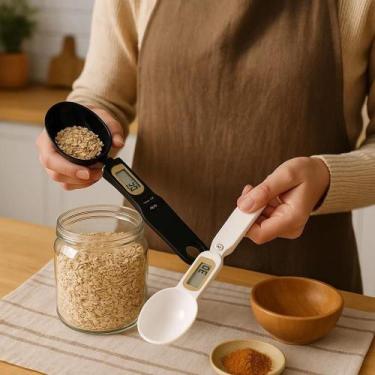 Imagem de Colher Precisão Grão Medida Balança Digital Culinária Confeiteira Ingr