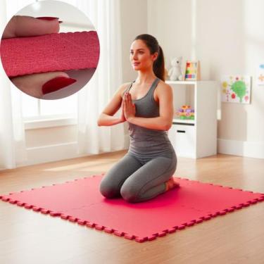 Imagem de Kit 10 Placas Tapete Tatame EVA 50x50cm 20mm 20 Bordas Emborrachado Ex