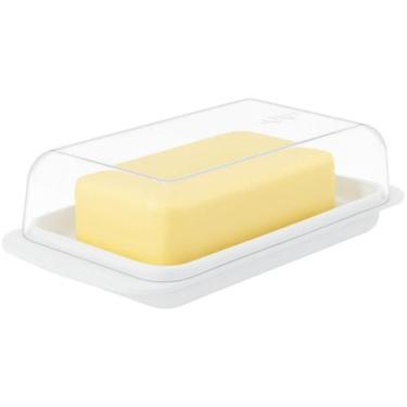 Imagem de Manteigueira de Plástico com Tampa Transparente Alta para Preservar Al