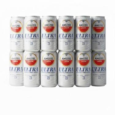 Imagem de Cerveja Lager Puro Malte sem Glúten Amstel Ultra 12 Latas 269ml