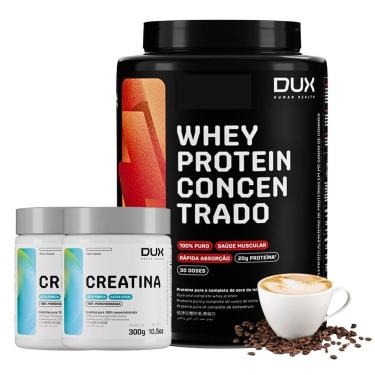 Imagem de Combo Dux 1 Whey Way + 2 Creatinas 100% Pura 300g (600g)-Unissex