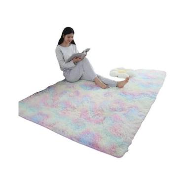 Imagem de Tapete Grande E Macio Para Quarto Infantil Em Cores Do Arco-Íris, Tape