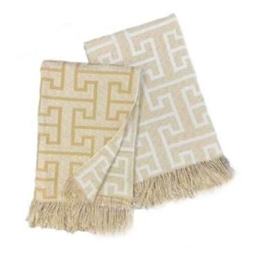 Imagem de Manta Grande para Sofá Xale Decorativo Protetor 1,60x1,40m Luxo Vários