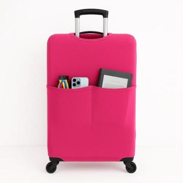 Imagem de Capa Mala De Viagem Com Bolso Canguru Protetor Bagagem Bordo - Loilu, 