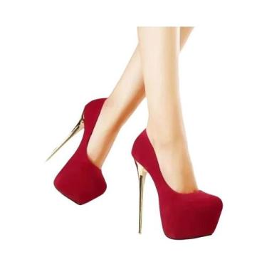 Imagem de Sapatos Femininos Elegantes De Salto Alto Com Bico Redondo Para O Verã