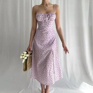 Imagem de Vestido Longo Floral Bodycon Feminino De Verão Elegante Para Praia E M
