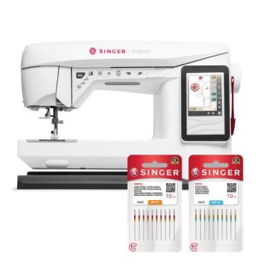 Imagem de Kit Máquina de Bordar EM9305 e Blisters de Agulhas Bivolt - Singer, Bi
